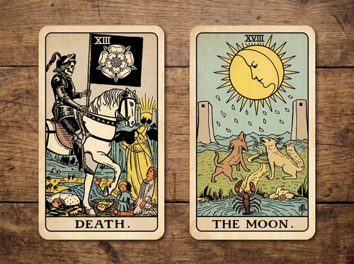Death and The Moon Tarot card combination