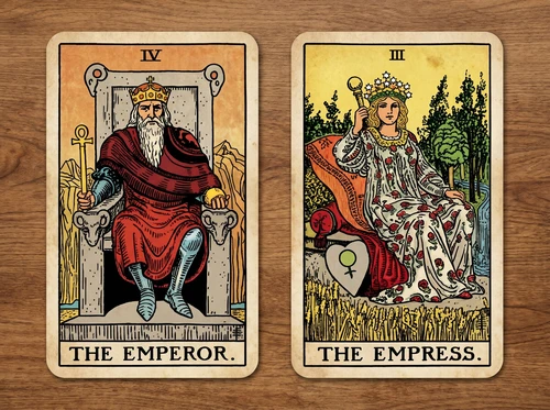 Die Tarotkartenkombination „Der Kaiser und die Kaiserin“