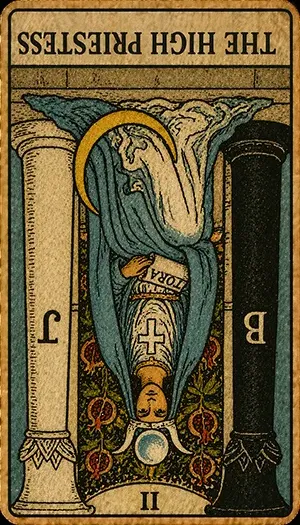 Die Hohepriesterin (umgekehrt)