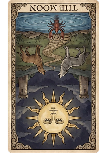 TarotCards.io | Die Bedeutung der Tarotkarte „Der Mond“ – Die Karte deines Unterbewusstseins