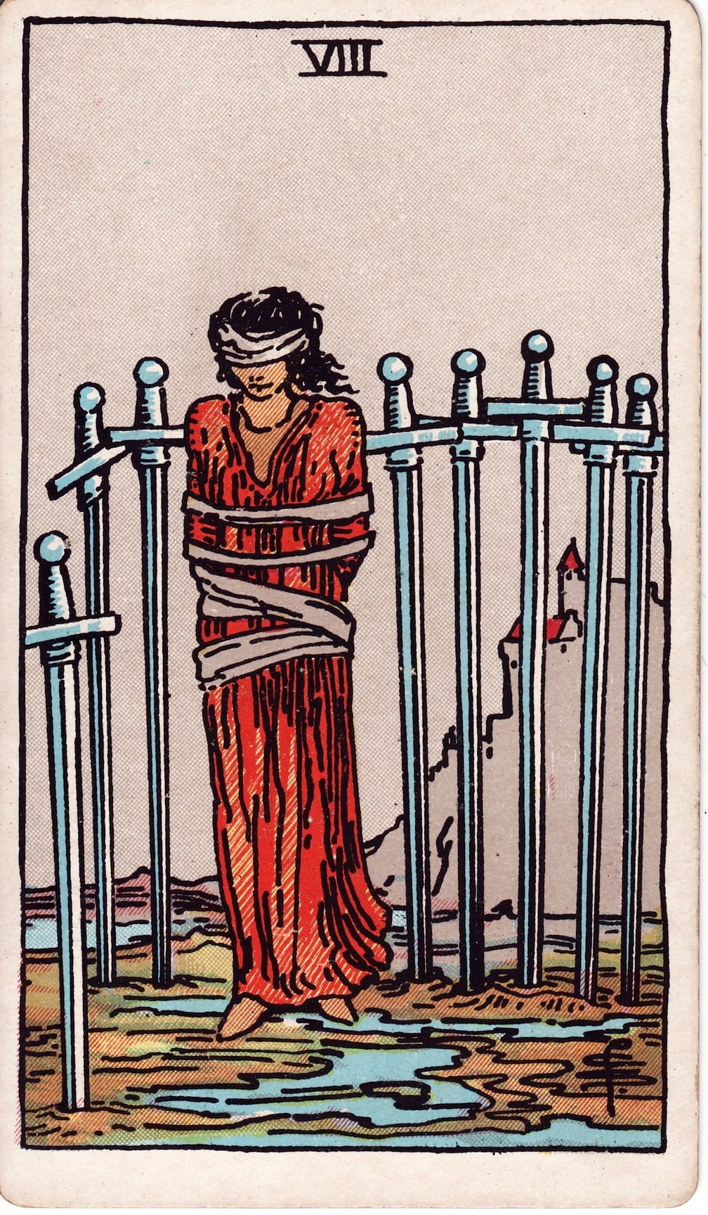 The Eight of Swords Tarot Card Meaning: The Card of Mental Paralysis