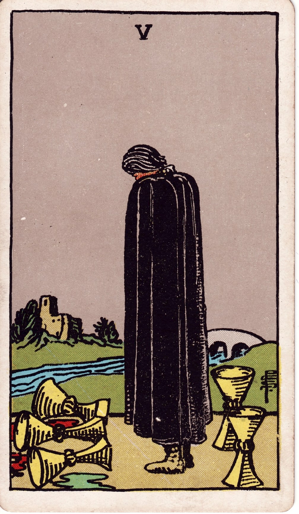 Five of Cups Tarot Card Meaning: Loss, Healing & Moving Forward