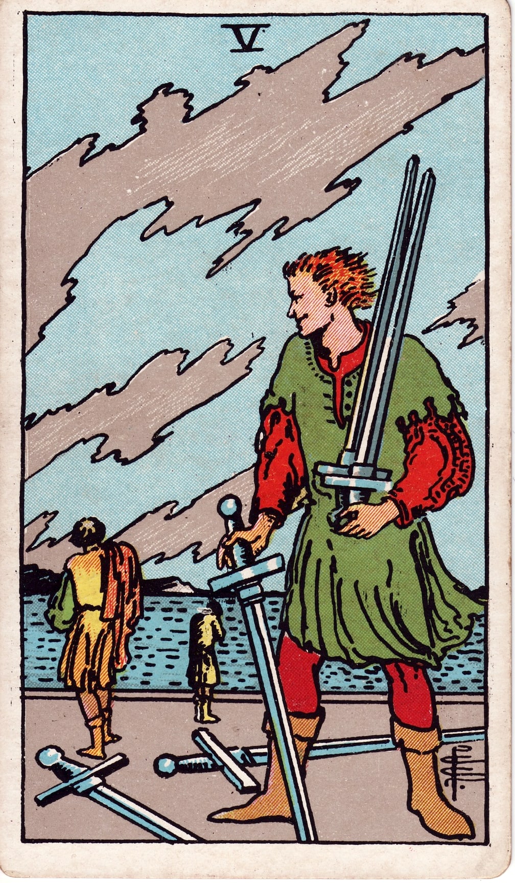 Five of Swords Tarot Card Meaning: Conflict, Communication & Hard Lessons