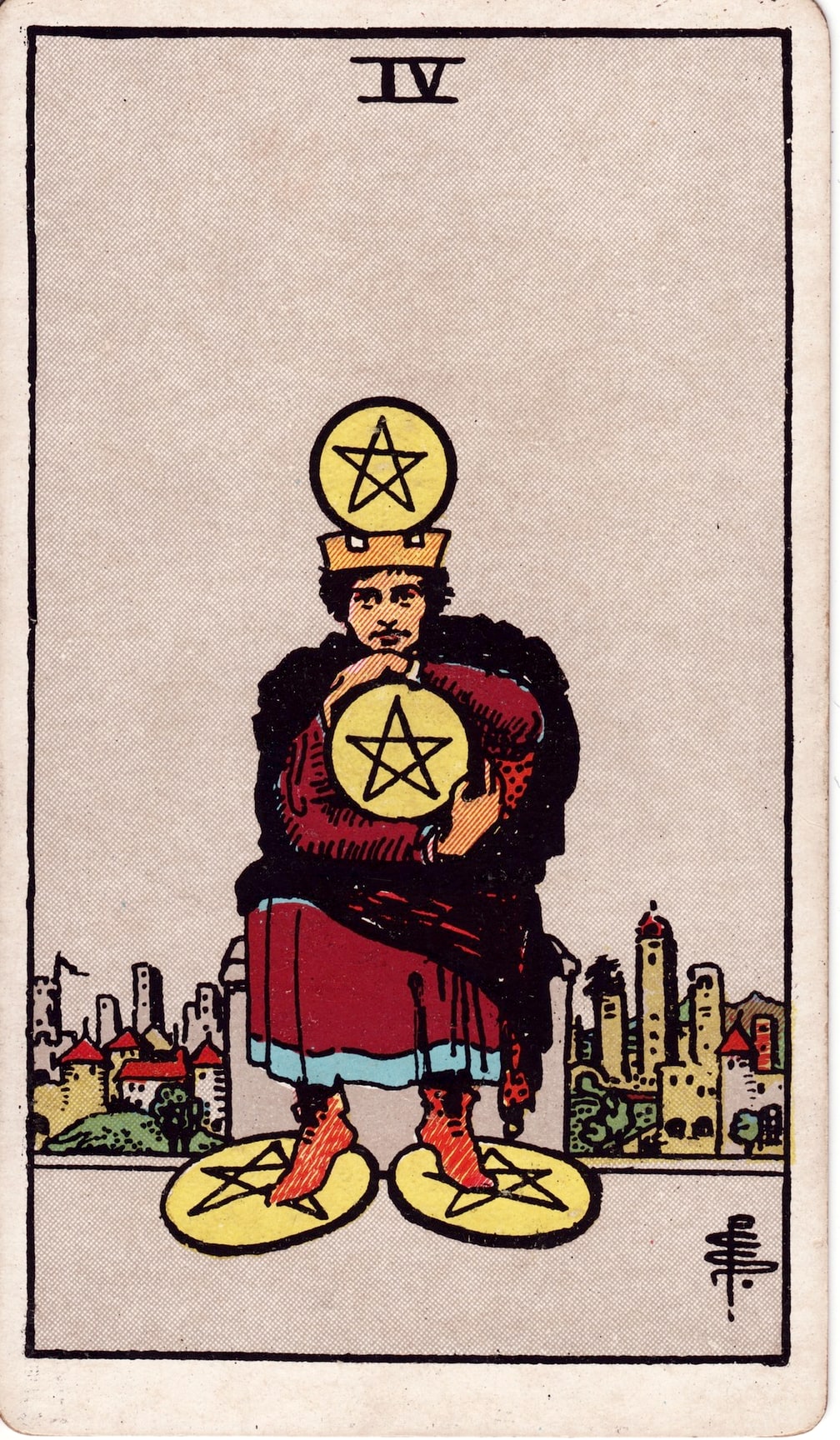 The Four of Pentacles Tarot Card Meaning: The Card of Security and Possessiveness