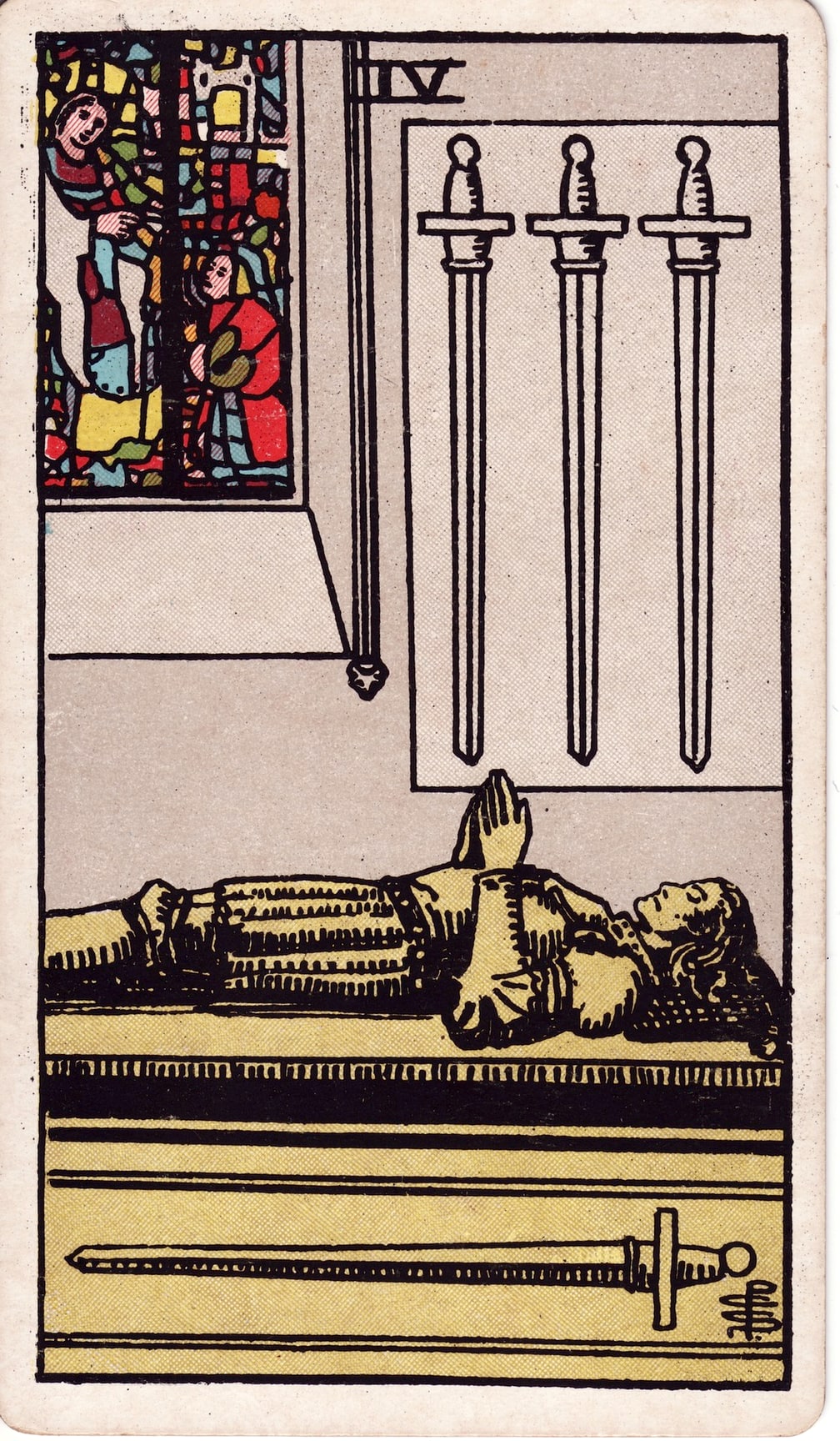 Four of Swords Tarot Card Meaning: Rest, Recovery & Finding Inner Peace