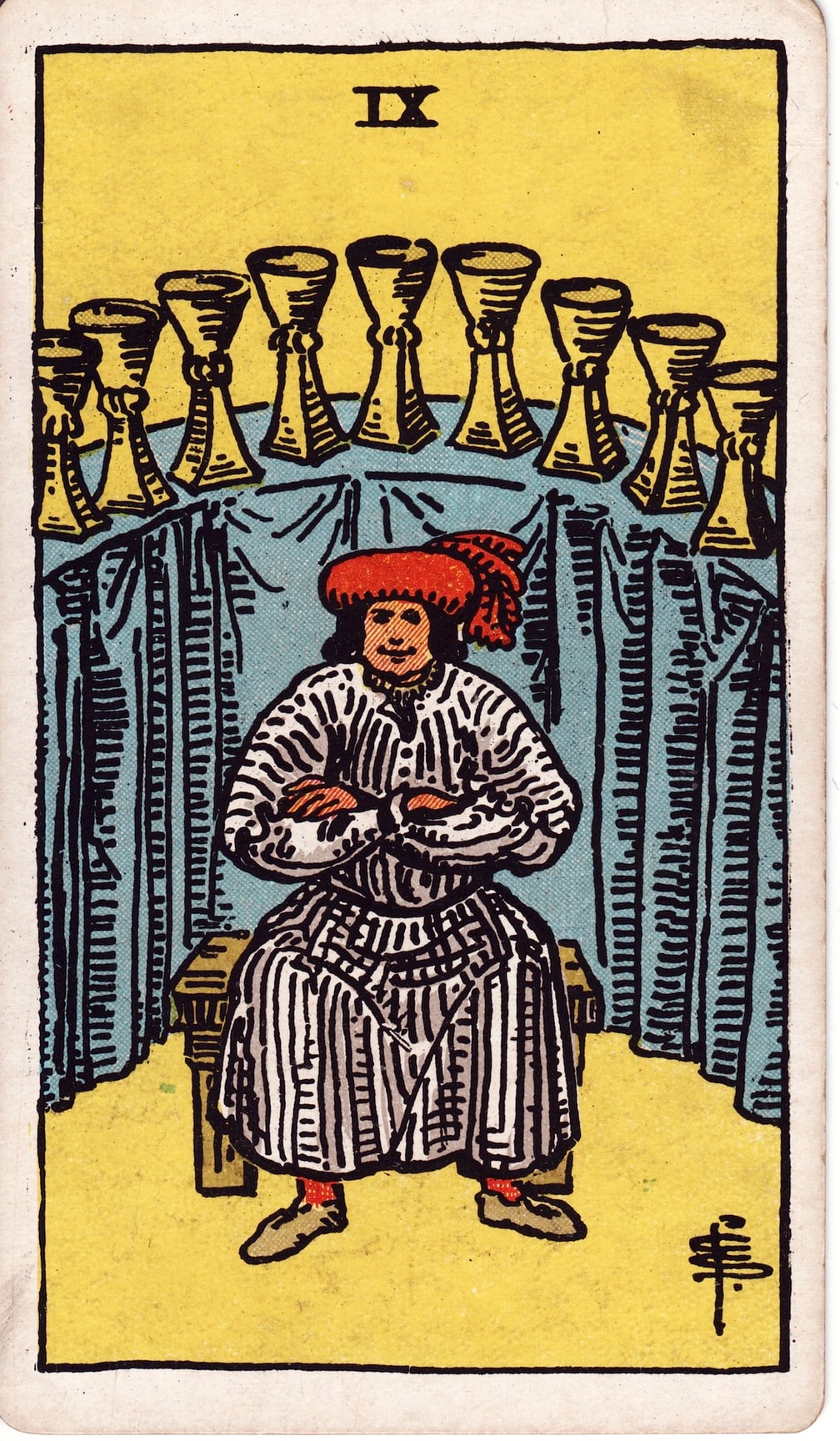 Nine of Cups Tarot Card Meaning: Wishes Fulfilled & Lasting Joy