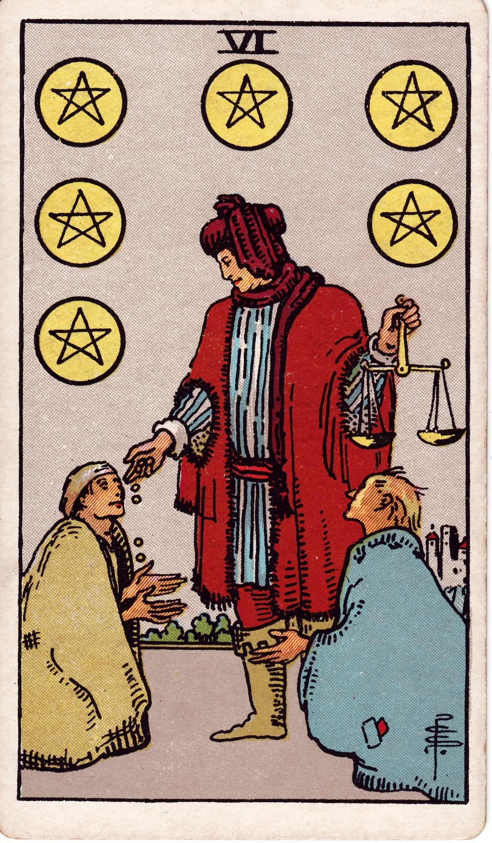 The Six of Pentacles Tarot Card Meaning: The Card of Generosity and Balance