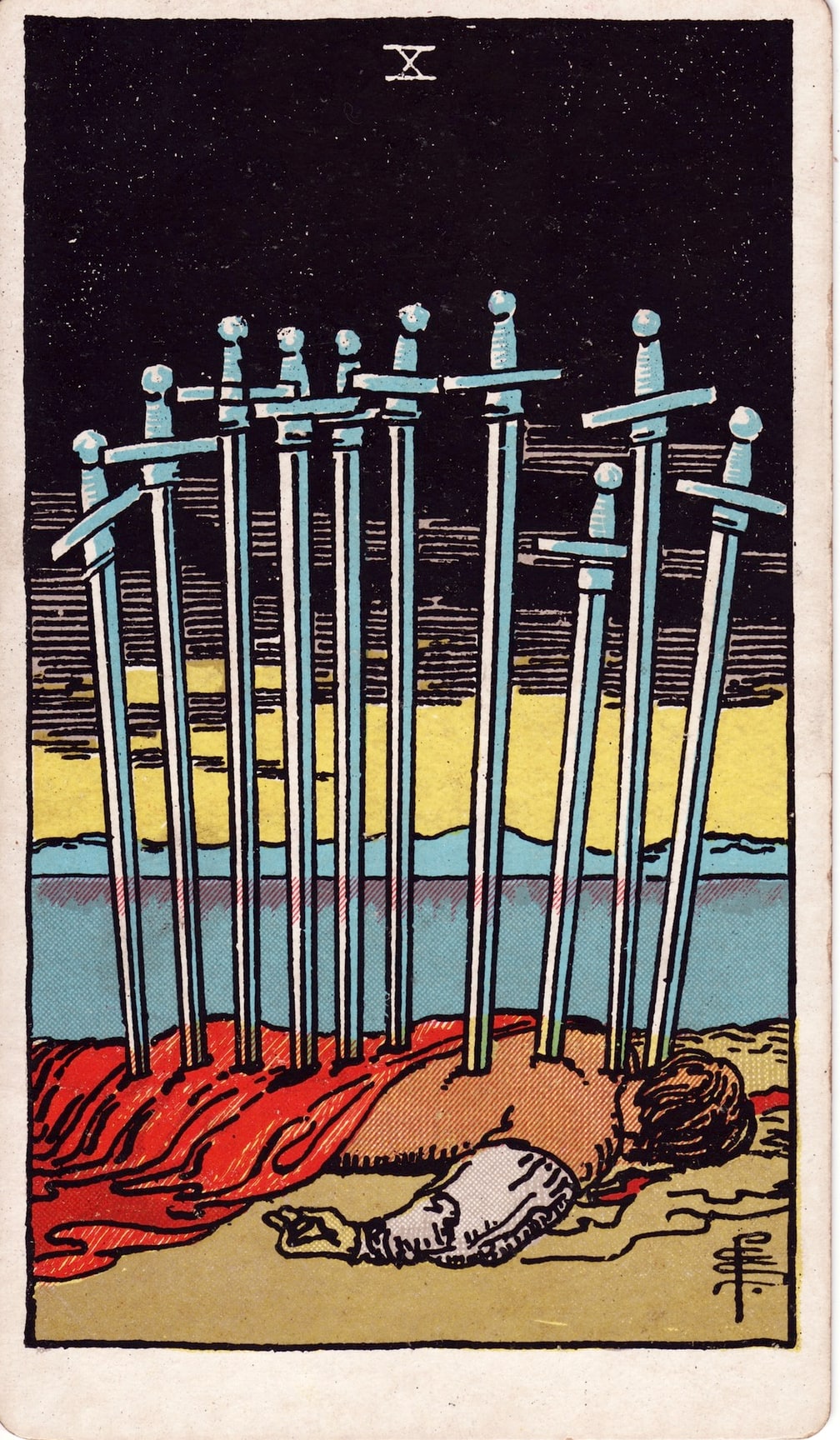 The Ten of Swords Tarot Card Meaning: The Card of Endings and Transformation