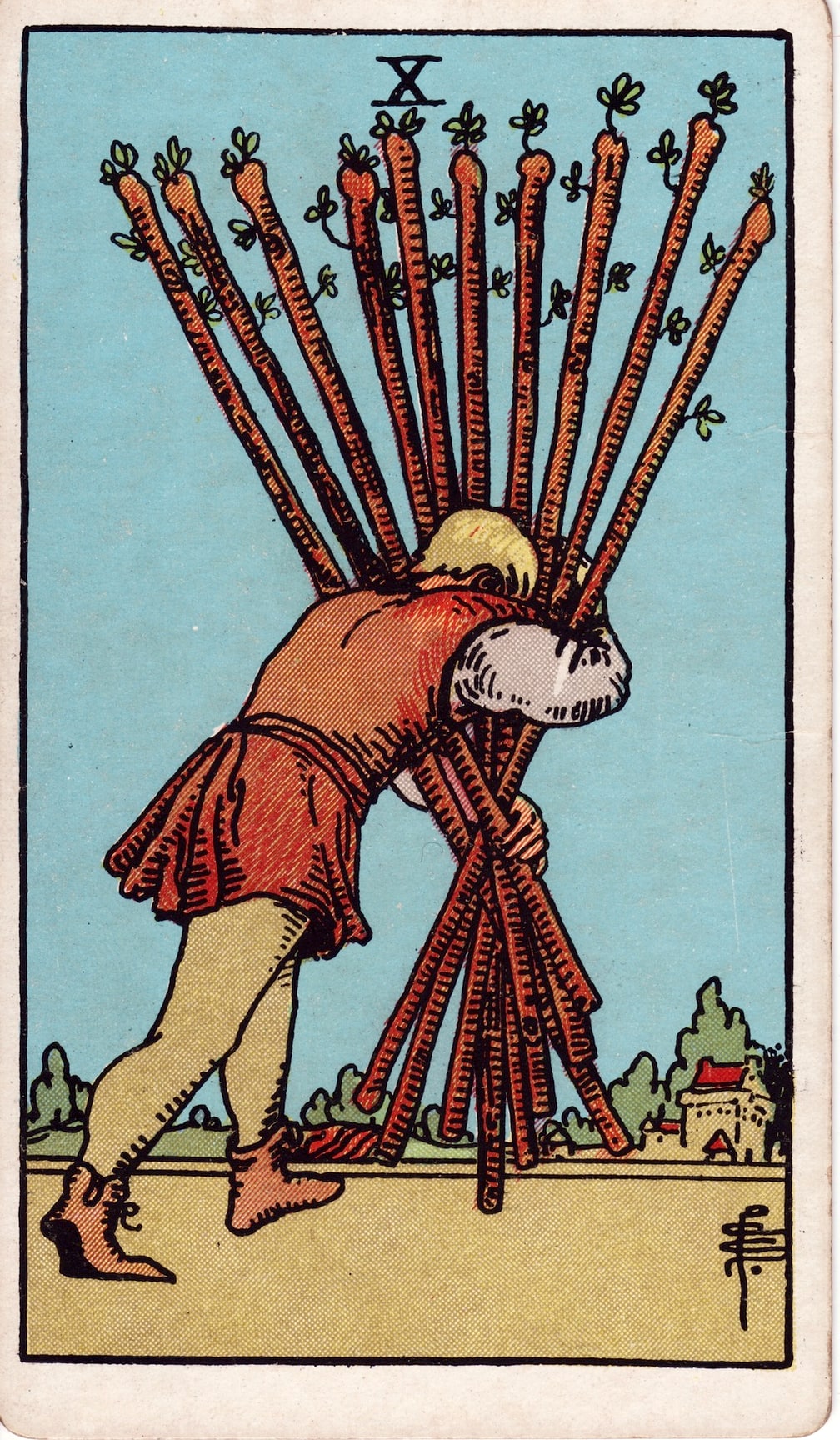 Ten of Wands Tarot Card Meaning: Burden, Responsibility, and Hard Work