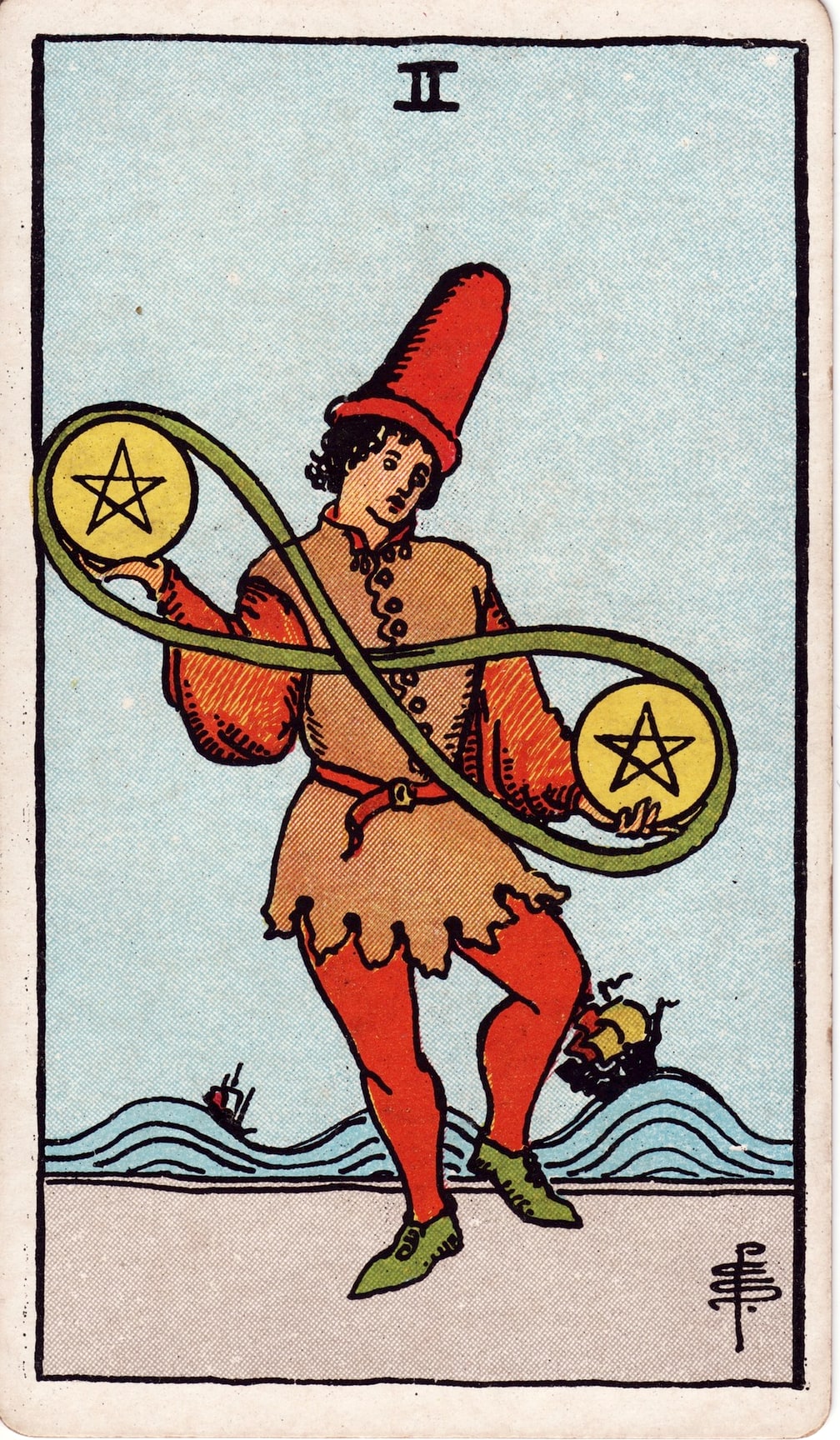 The Two of Pentacles Tarot Card Meaning
