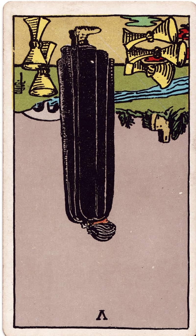 Five of Cups reversed tarot card