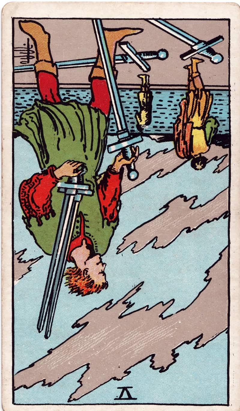 Five of Swords reversed tarot card