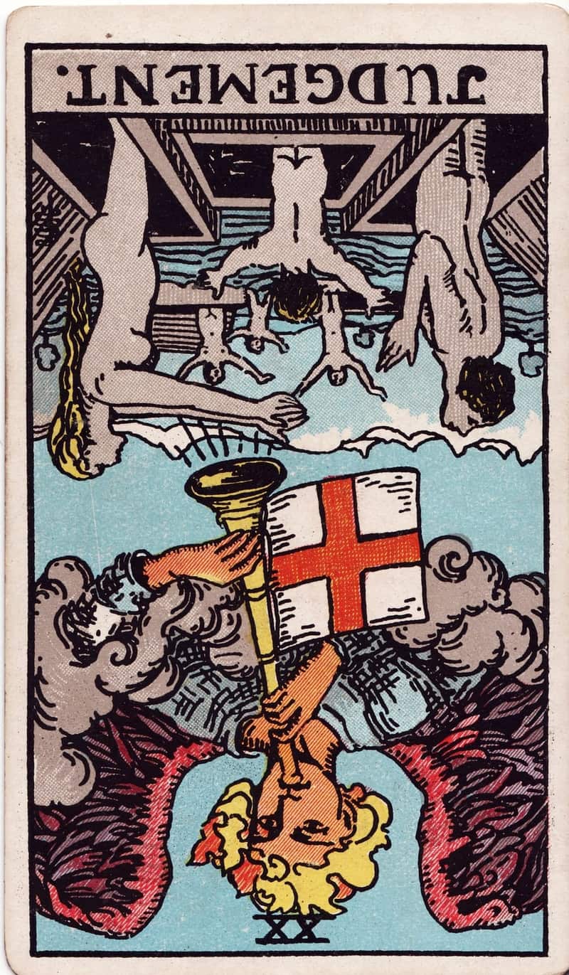 Judgment reversed tarot card