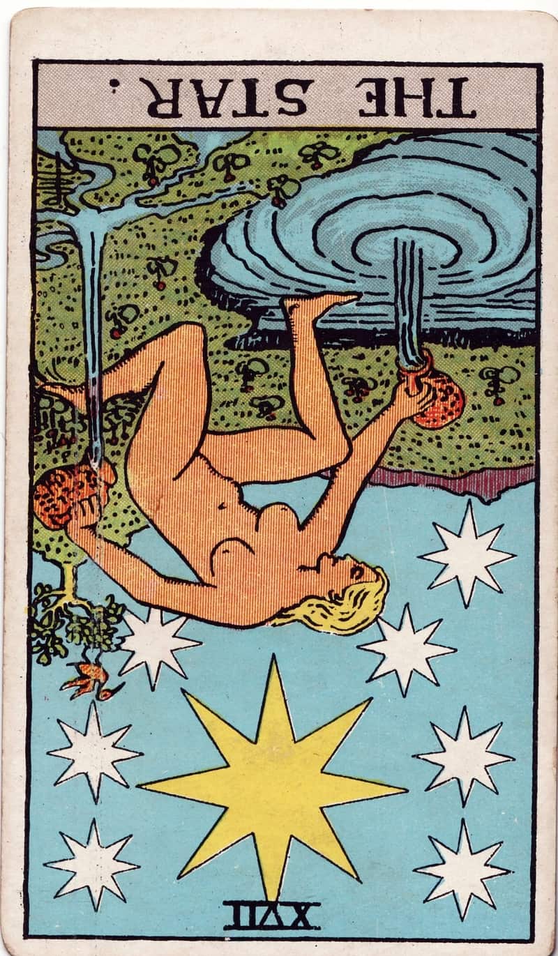 The Star reversed tarot card